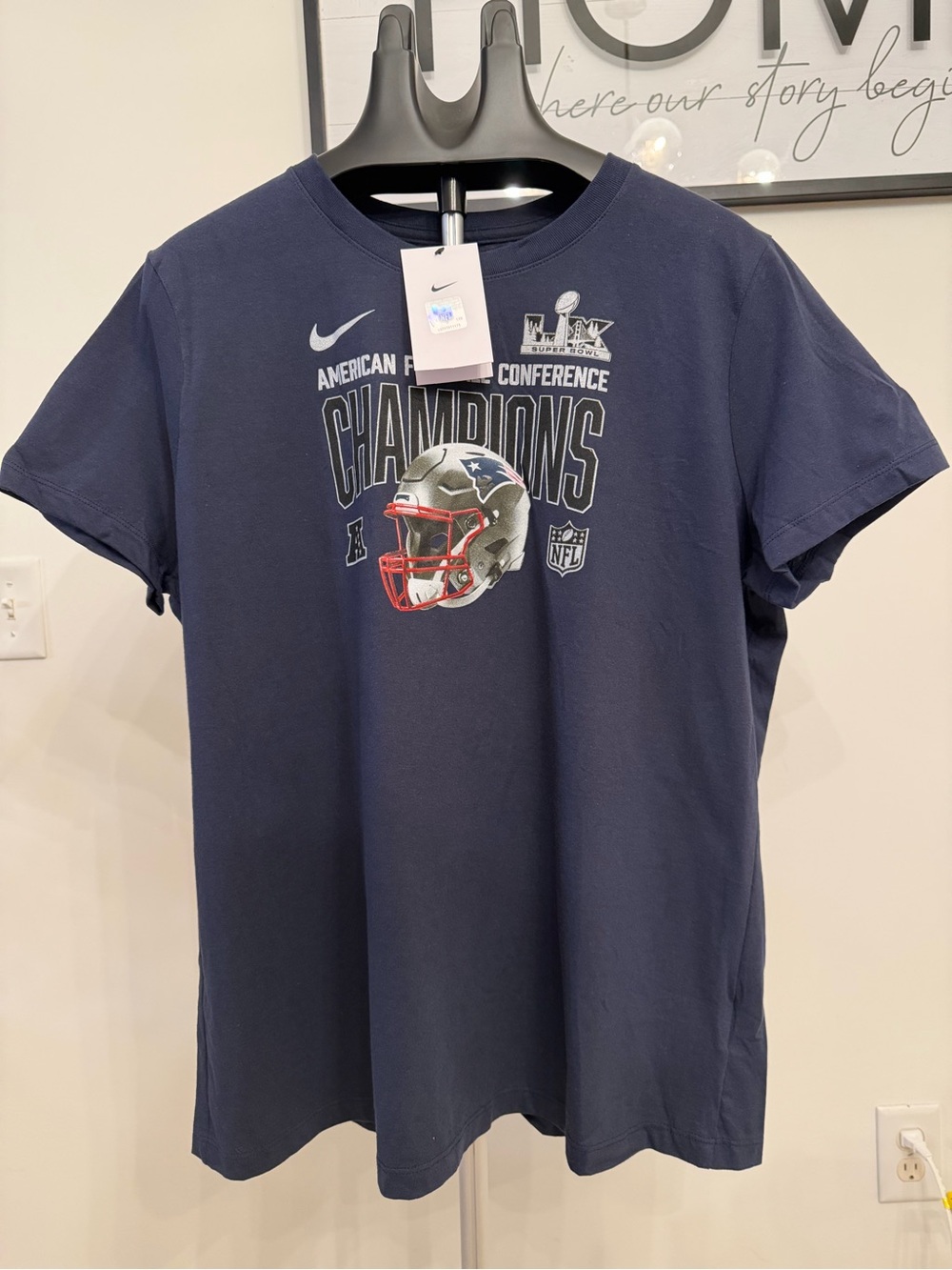 Nike New England Patriots Super Bowl LVI AFC Champions T-Shirt -2XL Women